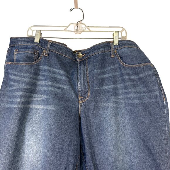 Nine West Womens Plus Size 20W Denim Capris Stretch Mid-Rise Classic Fit - Picture 2 of 6